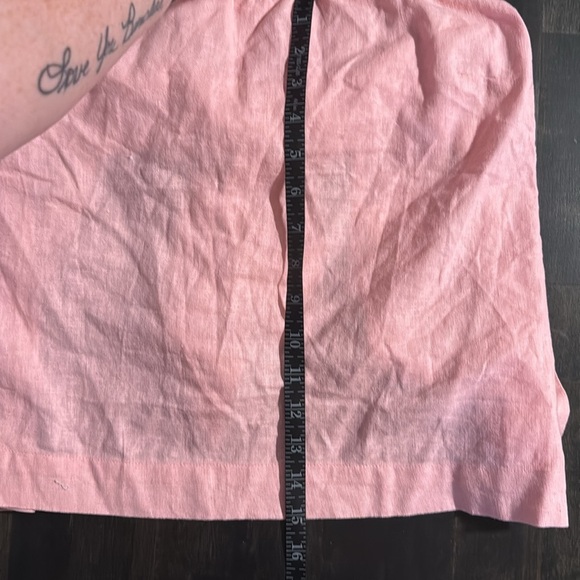 Free People Pink Orchid Cotton Linen Tie Back Tube Top Size XL NWT - Picture 7 of 7